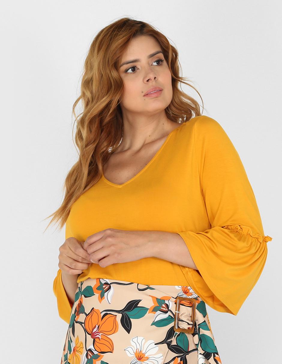 Blusa manga 3/4 corte recto 1