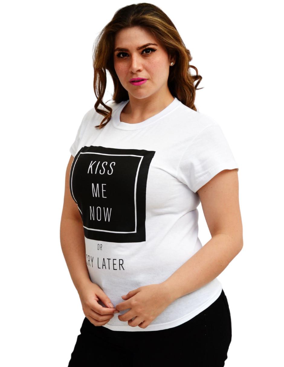 Playera manga corta cuello redondo para mujer 2