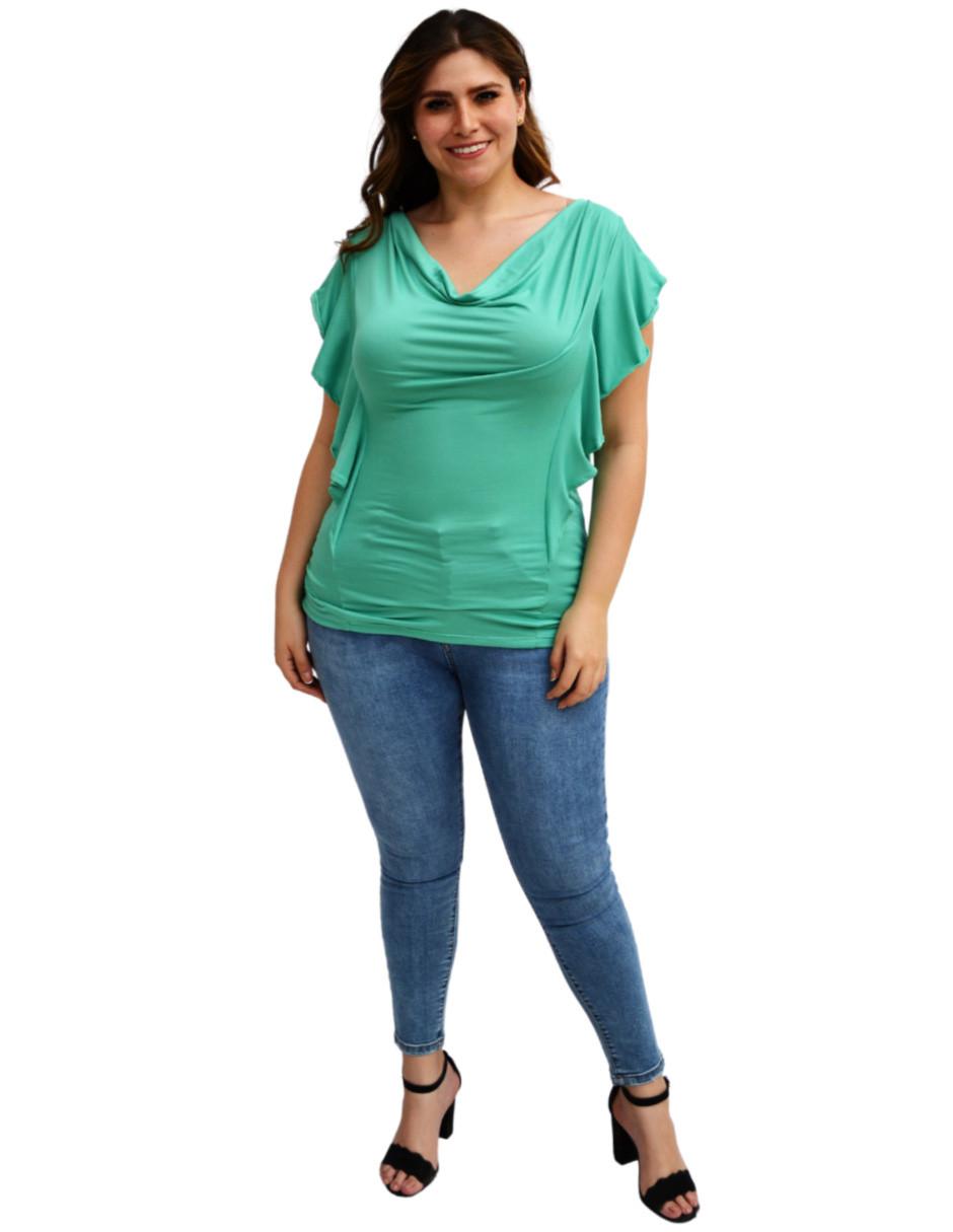 Blusa manga corta para mujer 4