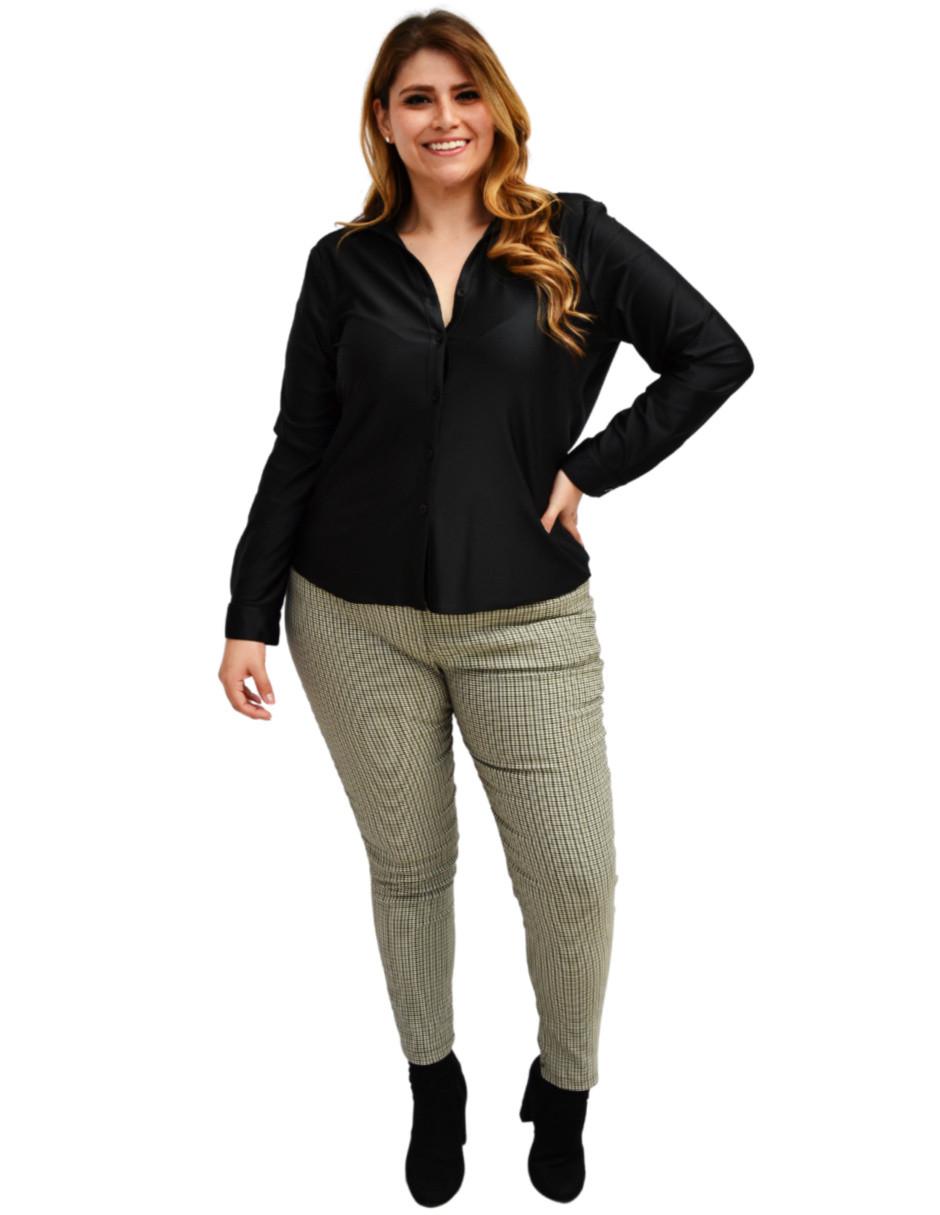 Blusa camisera manga larga para mujer 4