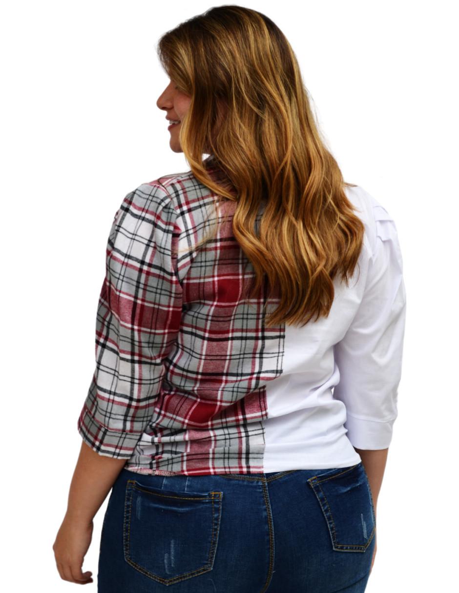 Blusa camisera manga 3/4 para mujer 3