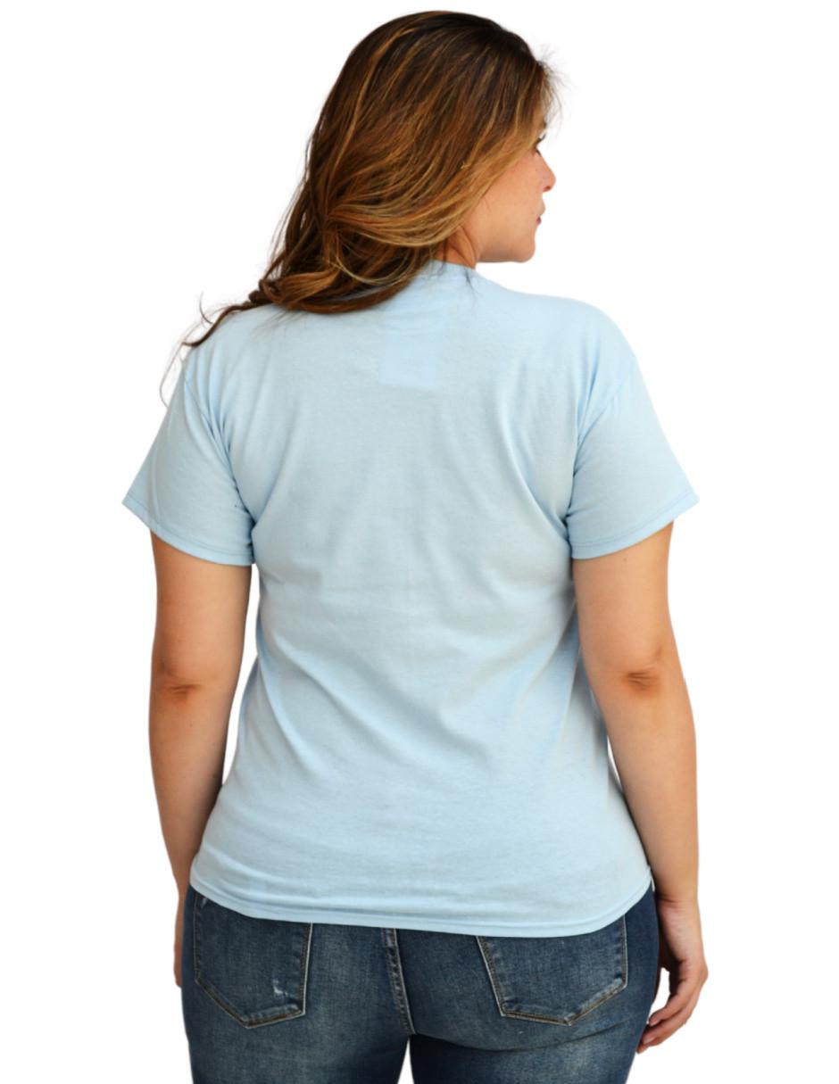 Playera manga corta cuello redondo para mujer 3