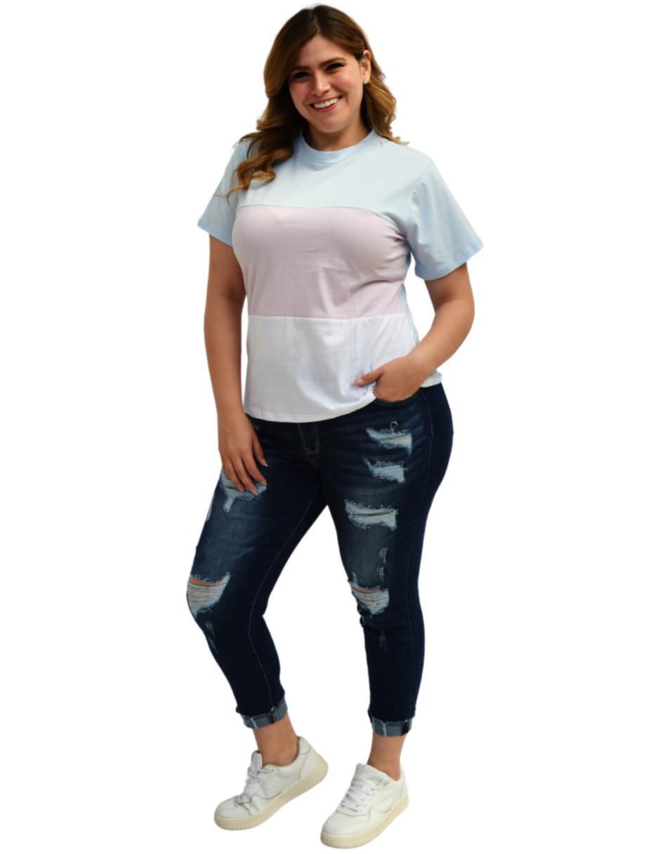 Blusa manga corta para mujer