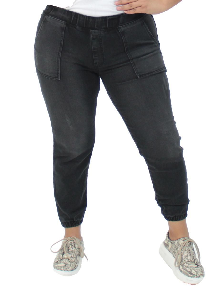 Jogger skinny Locura lavado denim corte cintura alta para mujer en Liverpool