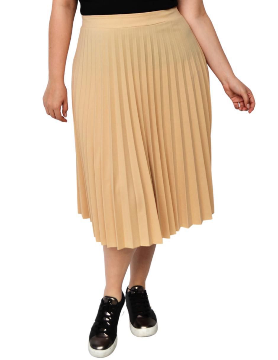 Falda midi cintura alta