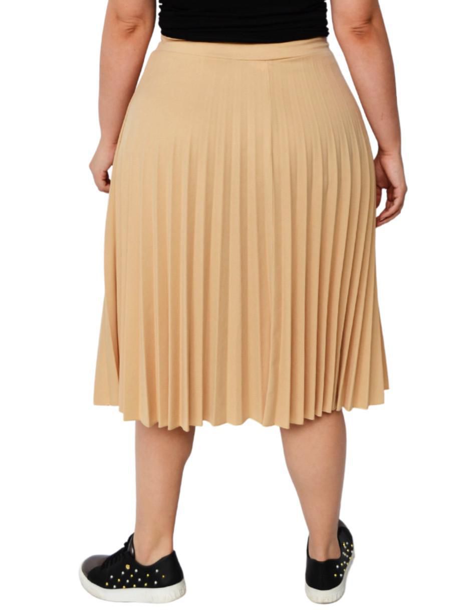 Falda midi cintura alta