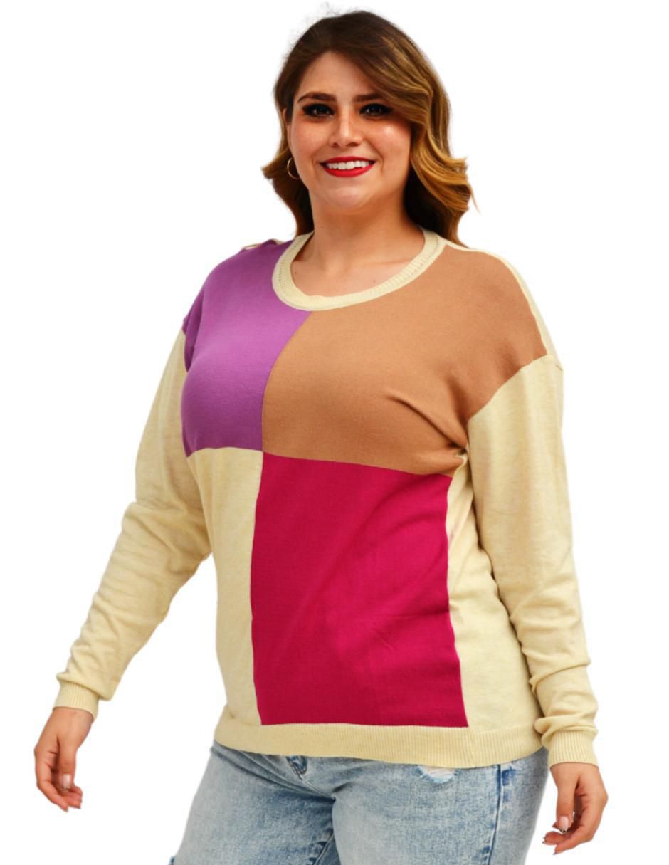 Suéter cuello redondo para mujer 2