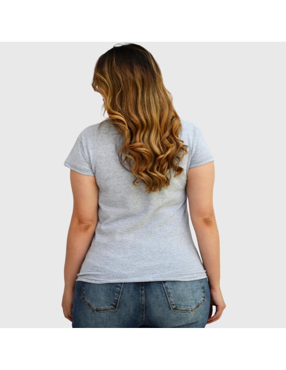 Playera manga corta cuello redondo para mujer 4