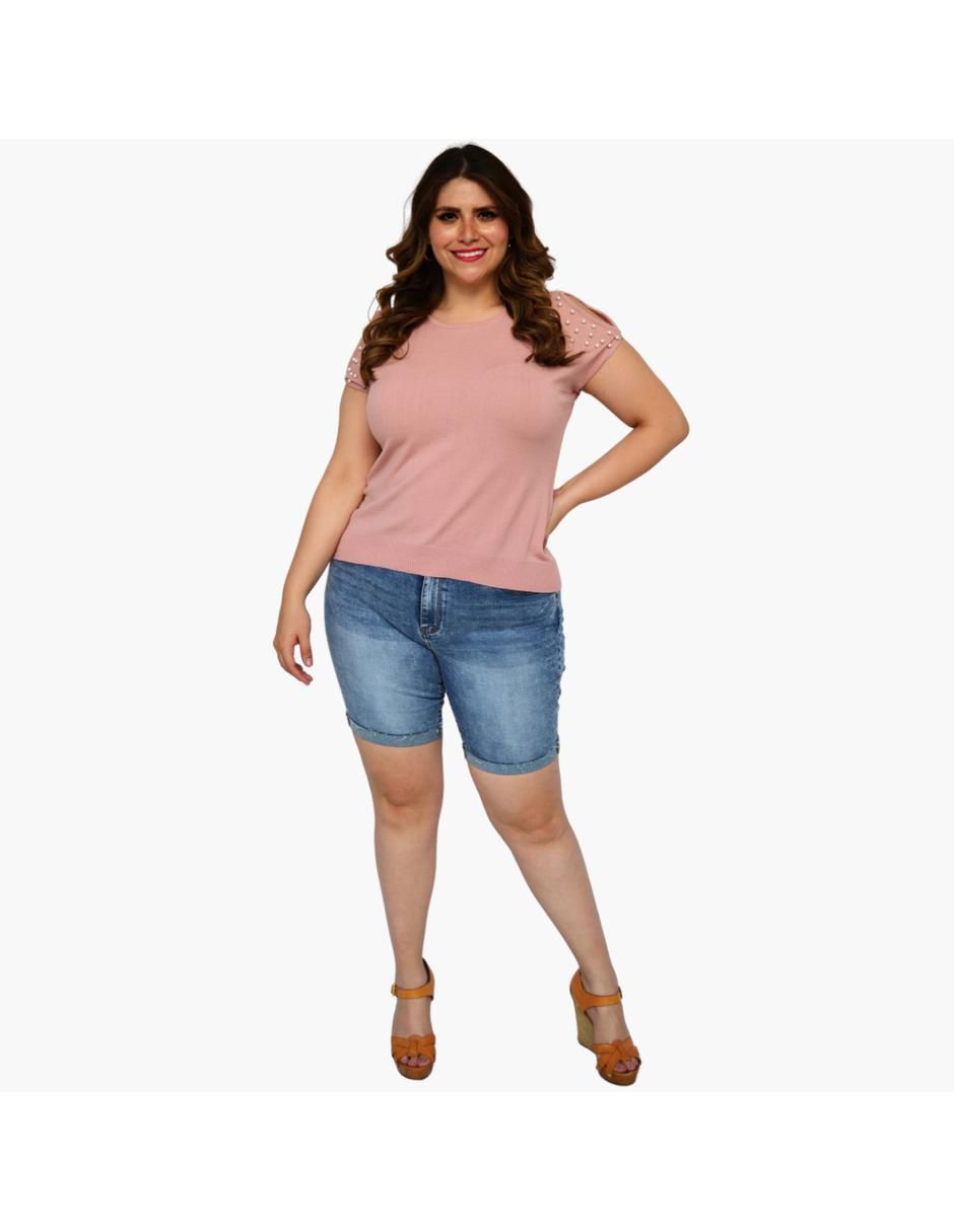 Bermuda de mezclilla para mujer 2