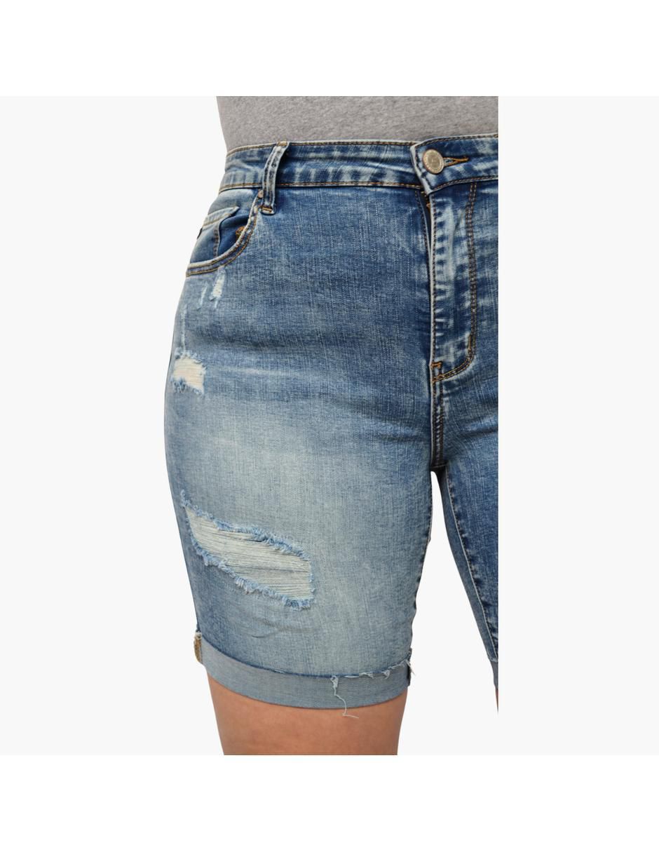 Bermuda de mezclilla para mujer 4