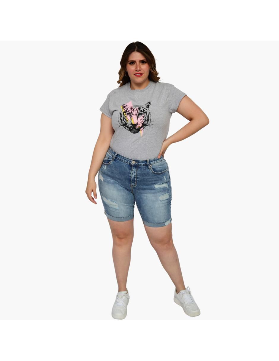 Bermuda de mezclilla para mujer 5