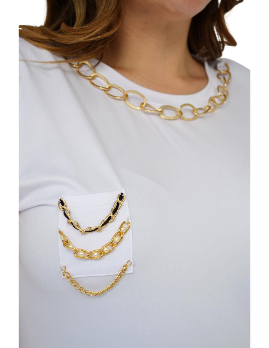 Blusa manga corta para mujer 4