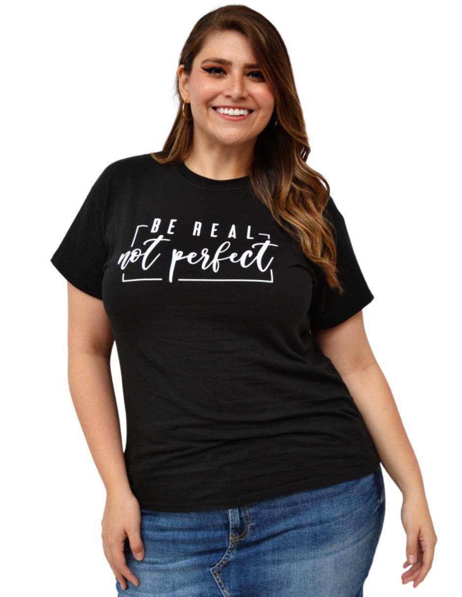 Playera manga corta cuello redondo para mujer Playera manga corta cuello redondo para mujer