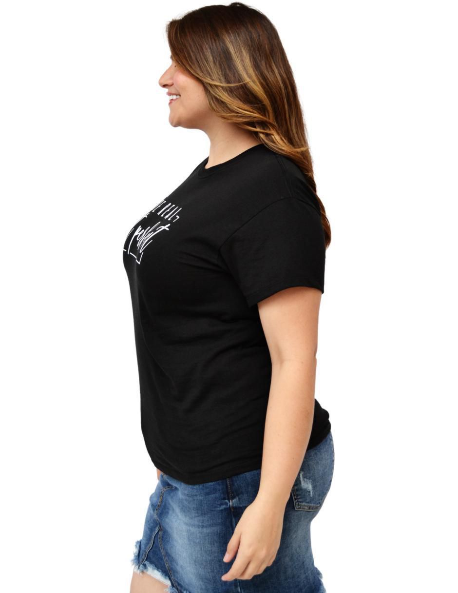 Playera manga corta cuello redondo para mujer 3