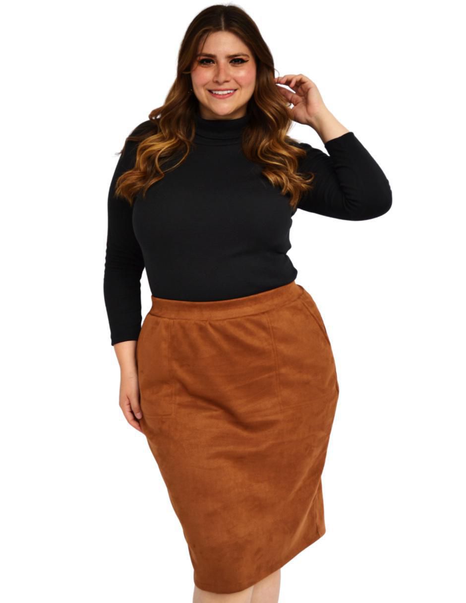 Falda midi con pretina 6