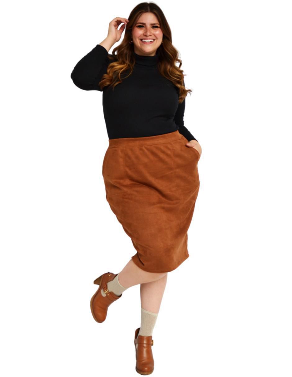 Falda midi con pretina 7
