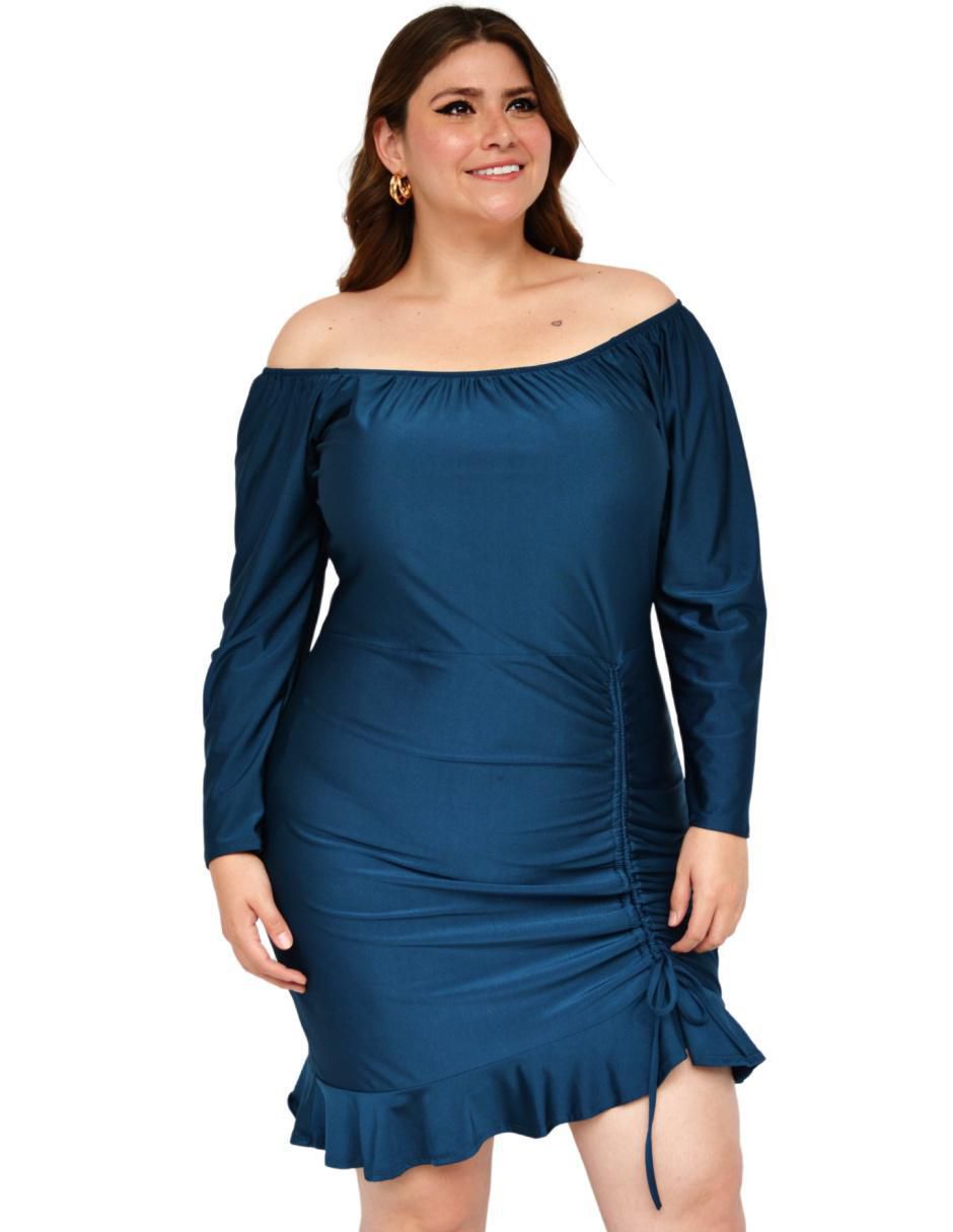 Vestido 3/4 de fiesta escote bardot 3