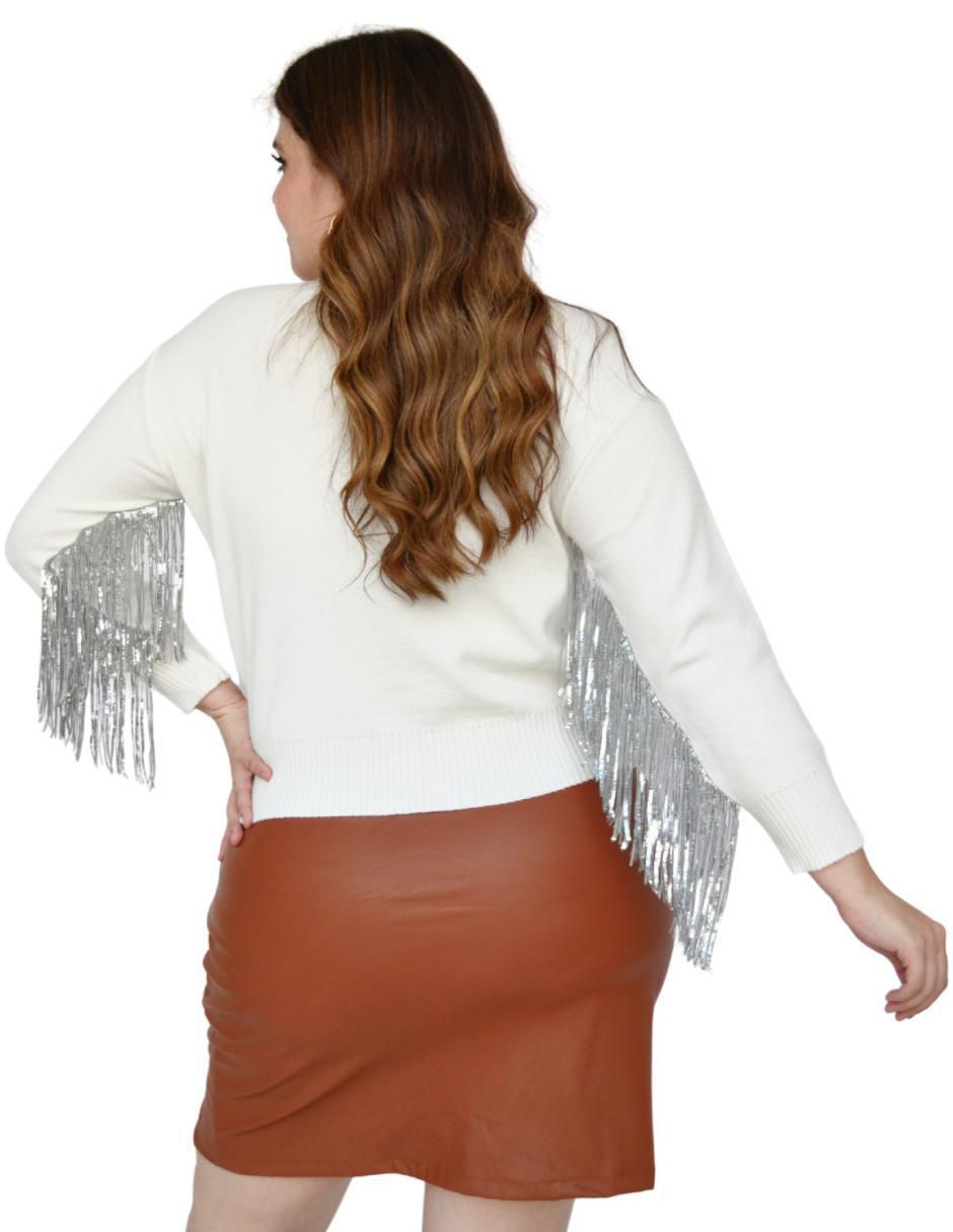 Suéter cuello redondo para mujer 4