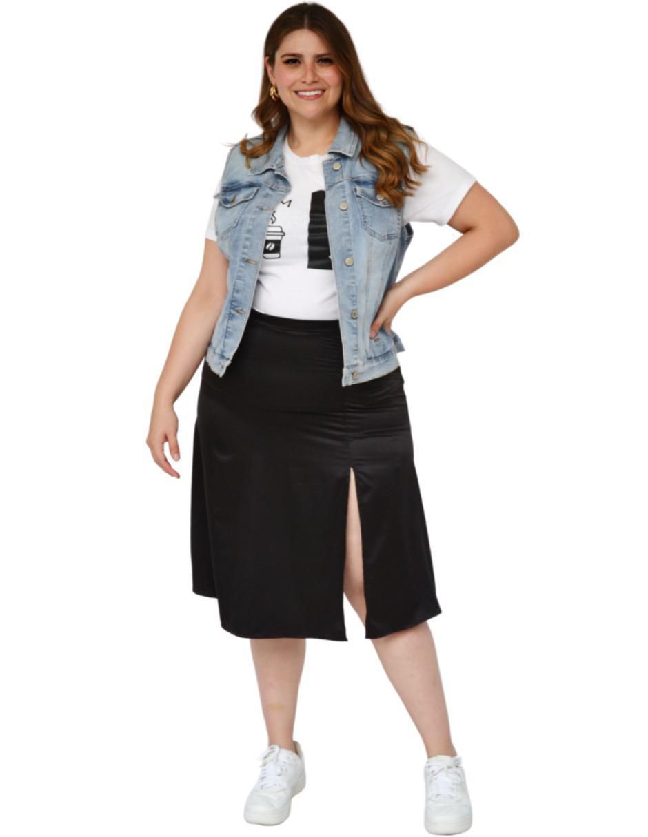 Falda midi con pretina 6