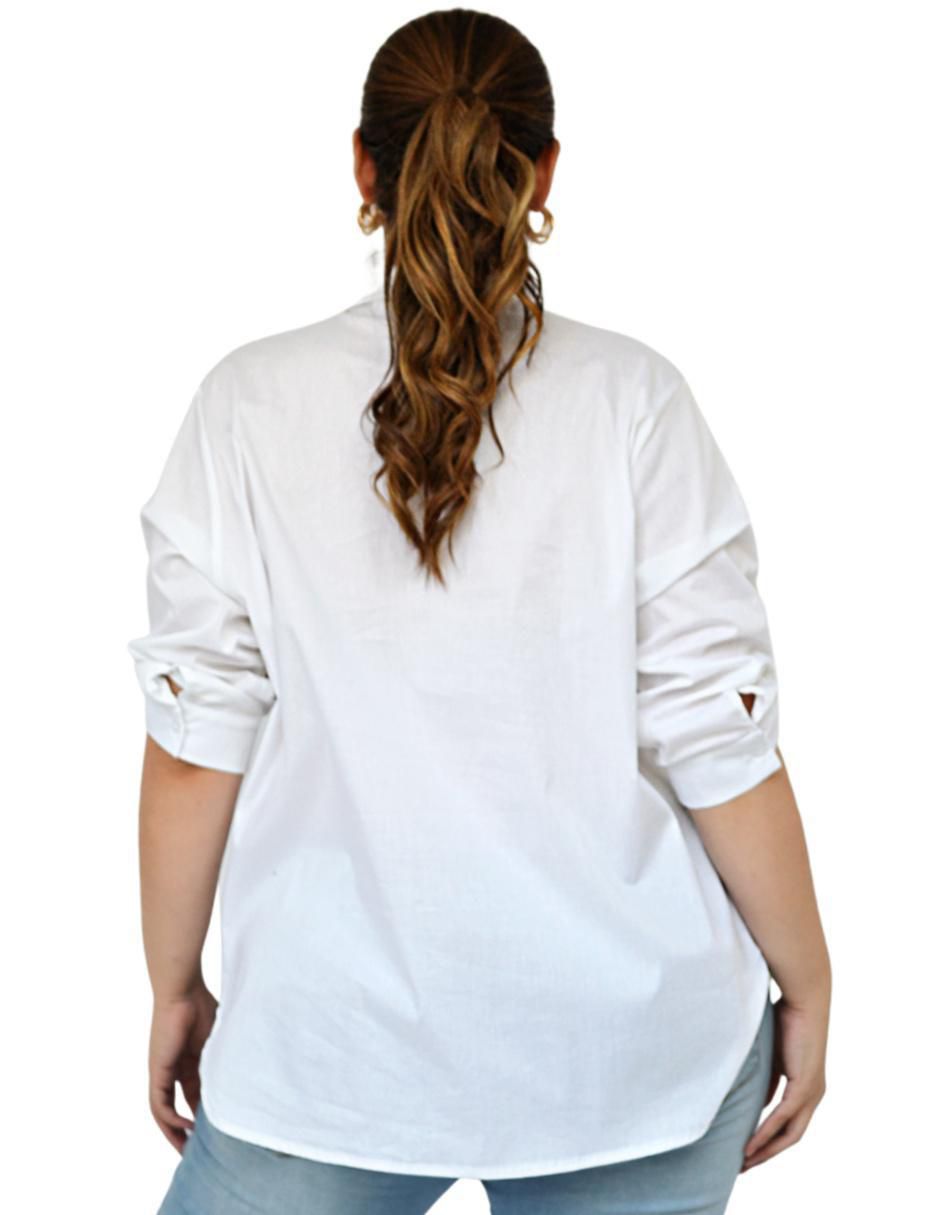Blusa camisera manga 3/4 para mujer 4