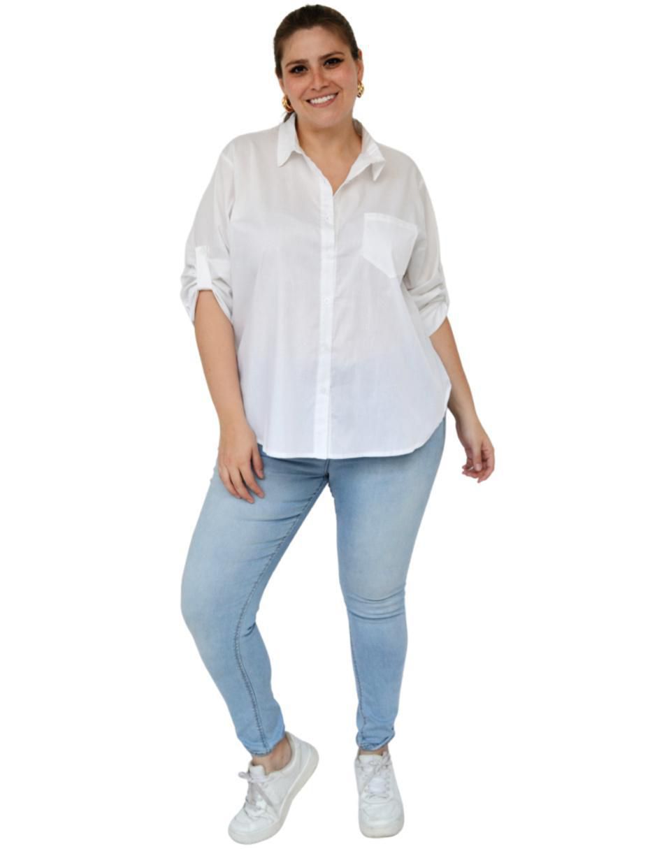 Blusa camisera manga 3/4 para mujer 6