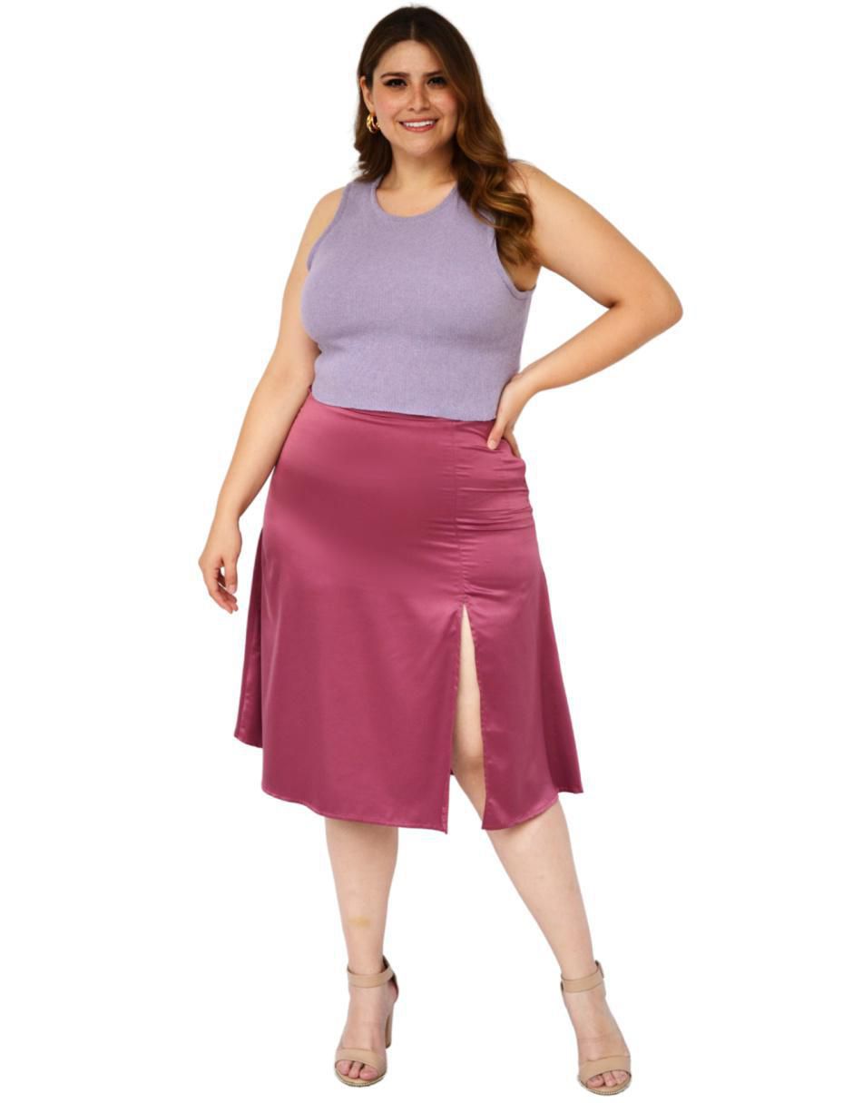 Falda midi con pretina 6