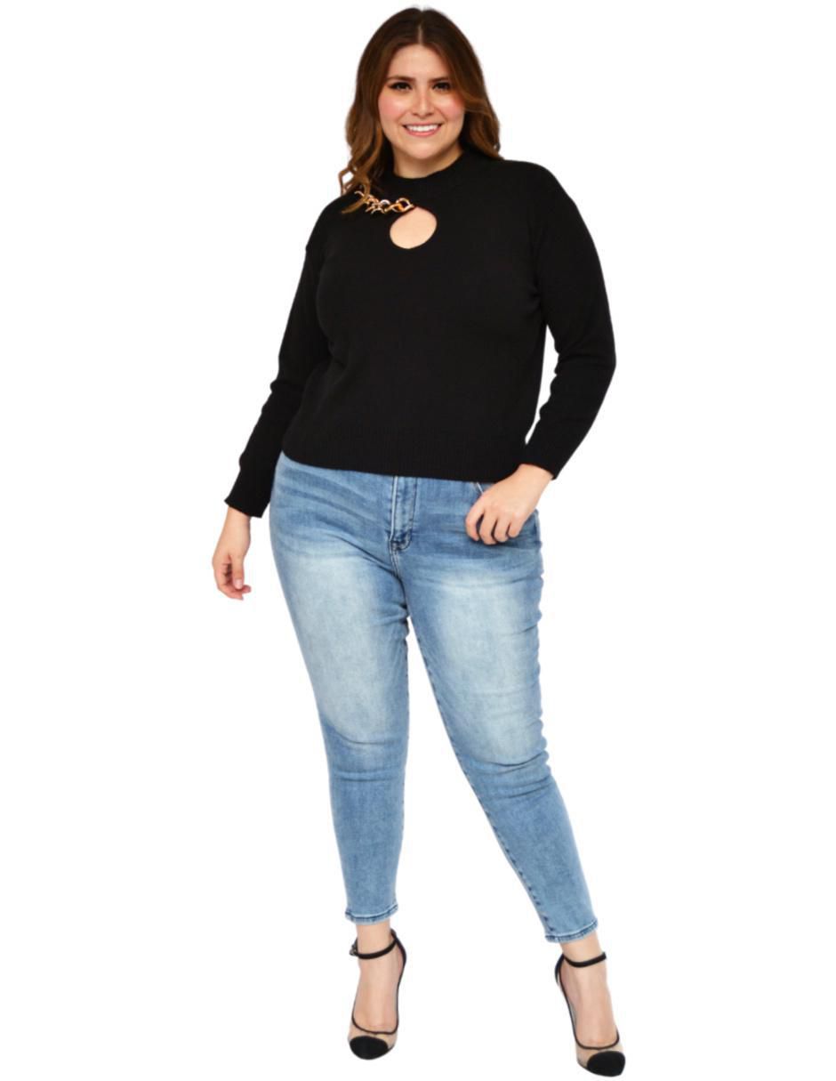 Suéter cuello redondo para mujer 6