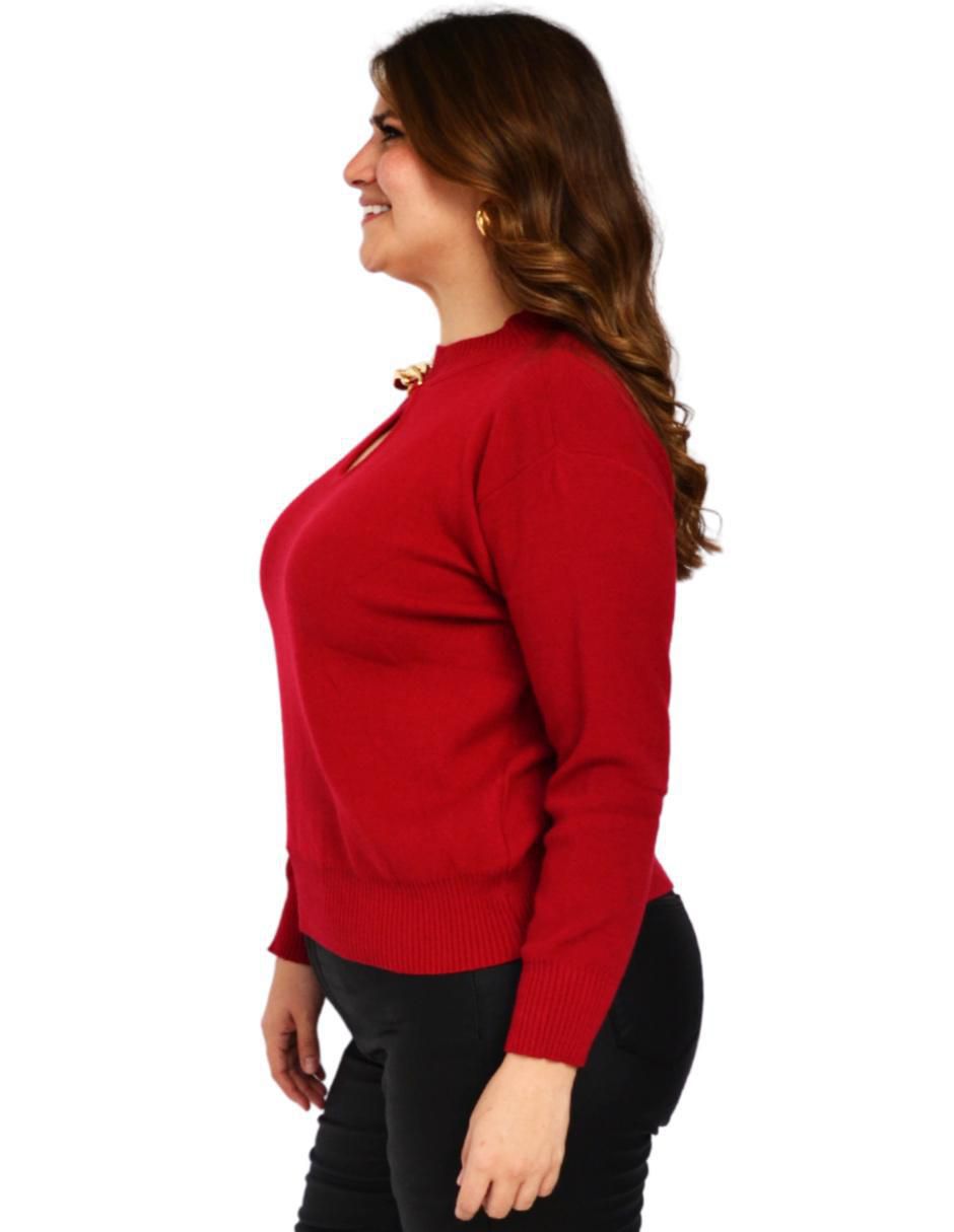 Suéter cuello redondo para mujer 2
