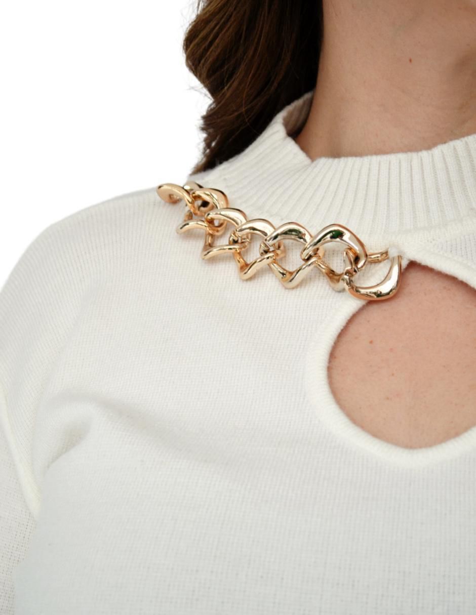 Suéter cuello redondo para mujer 4