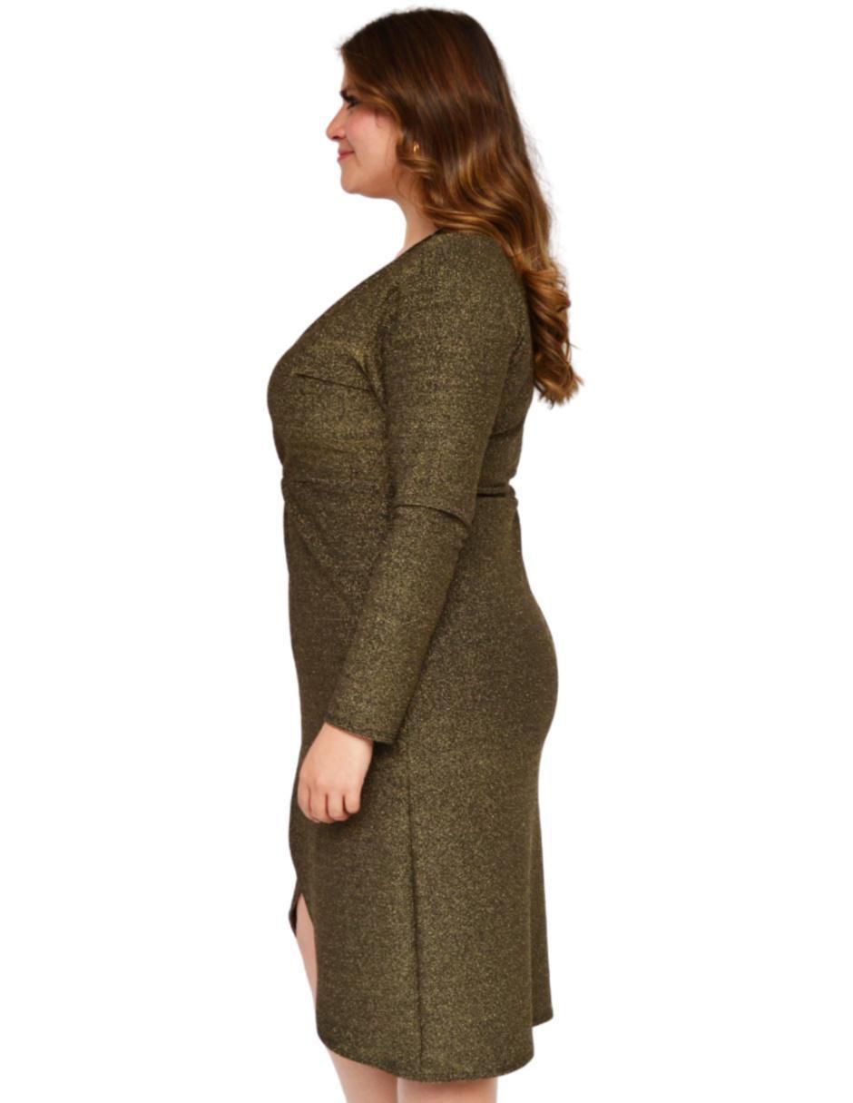 Vestido 3/4 de fiesta escote V 3