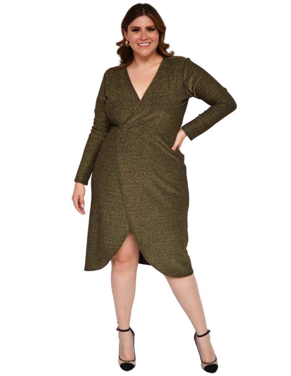 Vestido 3/4 de fiesta escote V 7