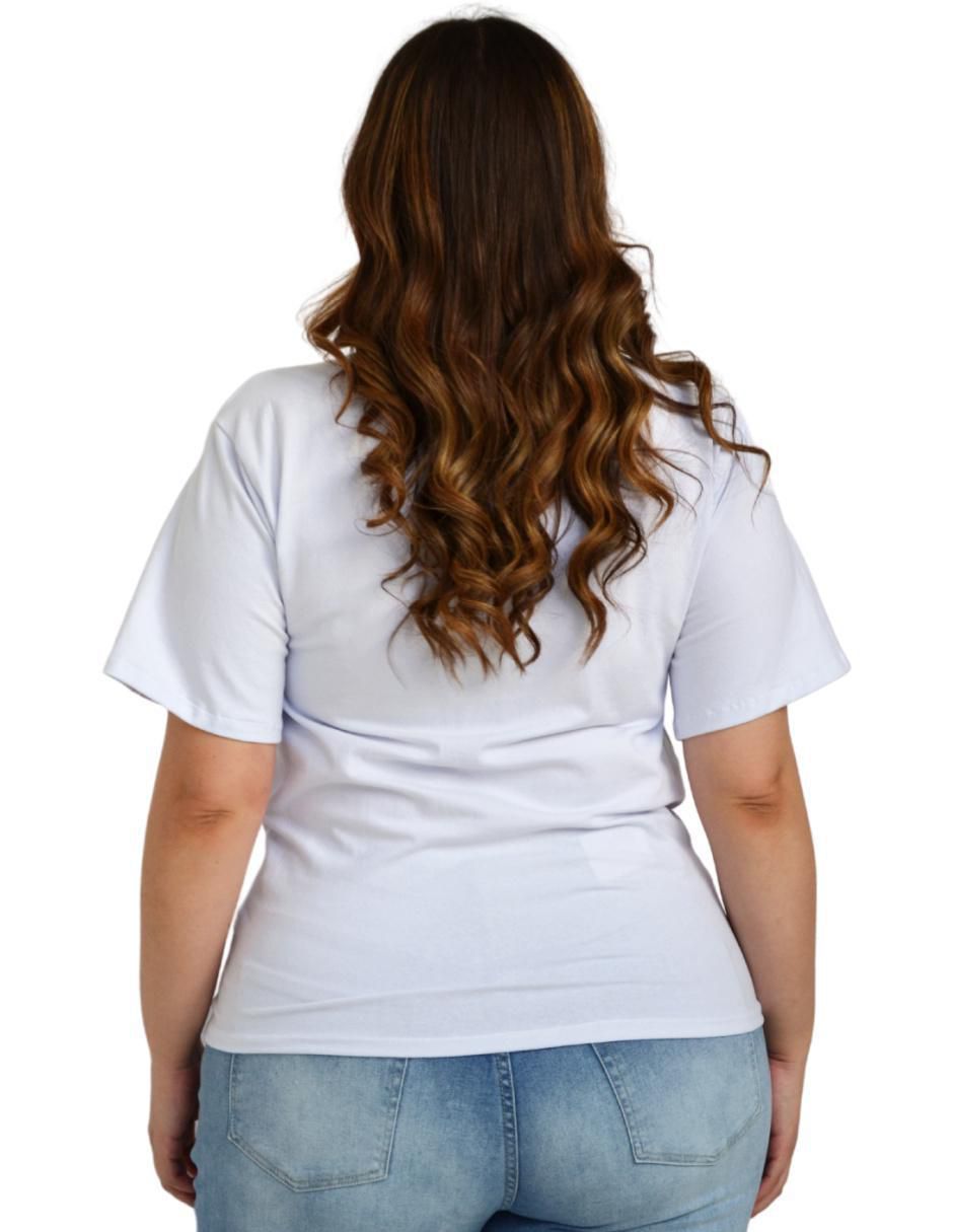 Playera manga corta cuello v para mujer 3