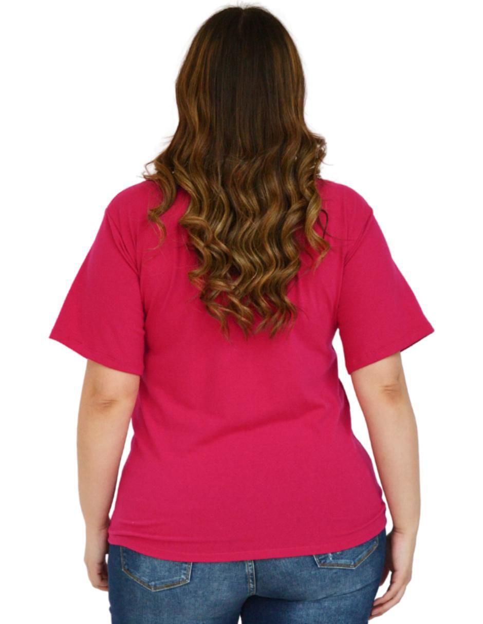 Playera manga corta cuello v para mujer 3