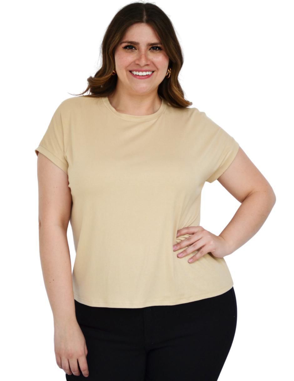 Playera manga corta cuello redondo para mujer Playera manga corta cuello redondo para mujer