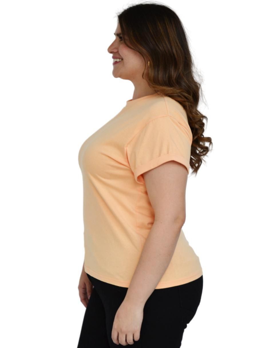 Playera manga corta cuello redondo para mujer 2