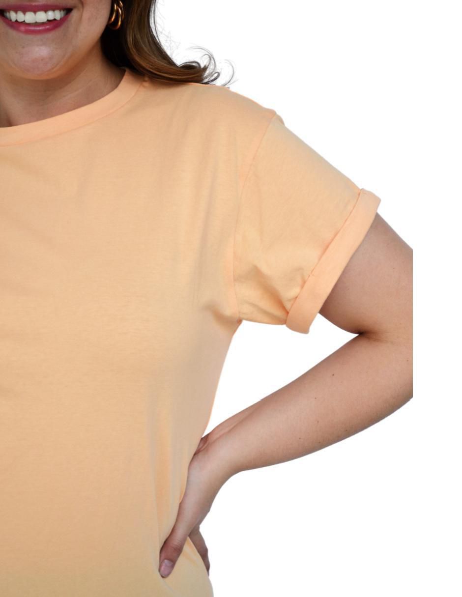 Playera manga corta cuello redondo para mujer 4