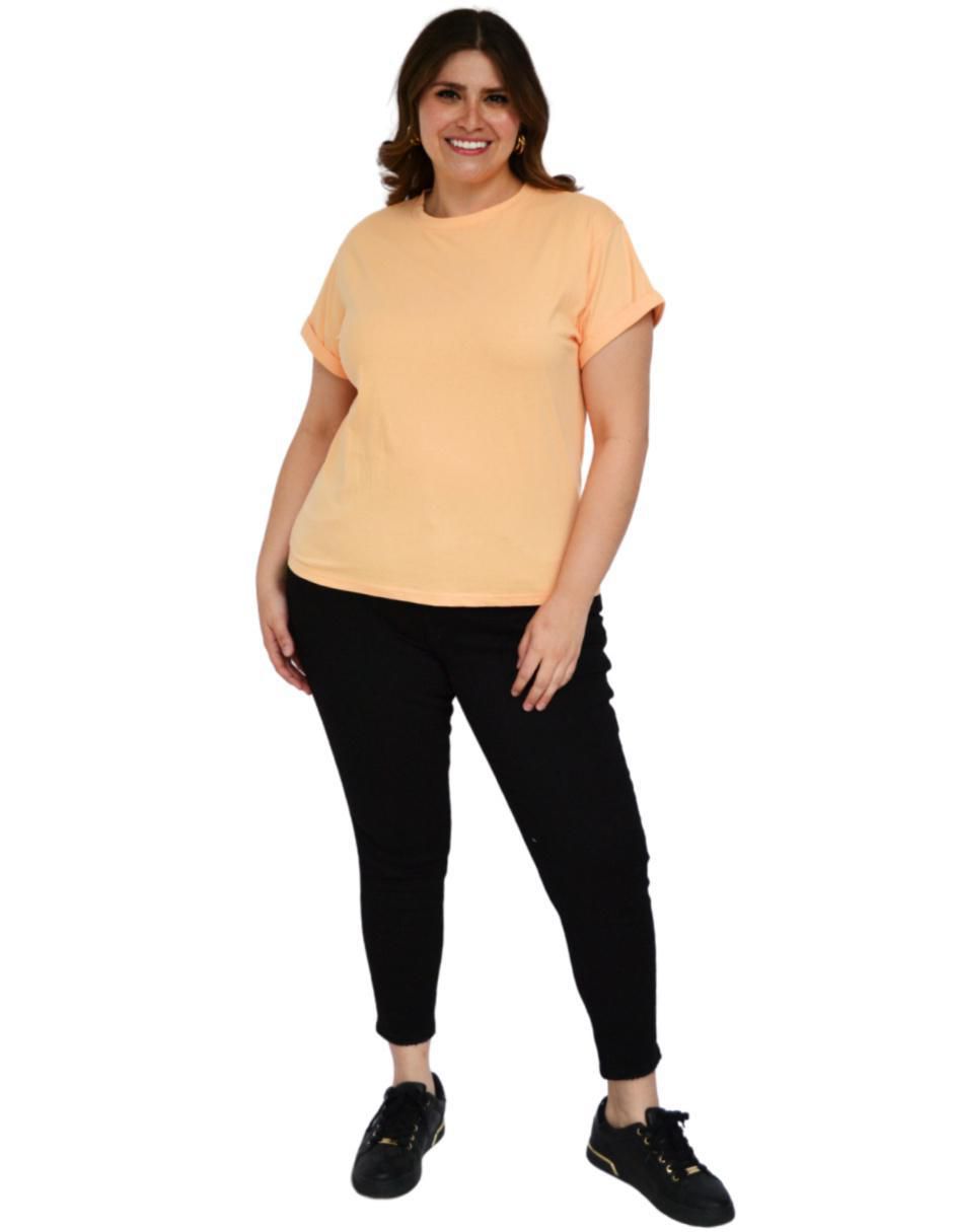 Playera manga corta cuello redondo para mujer 5