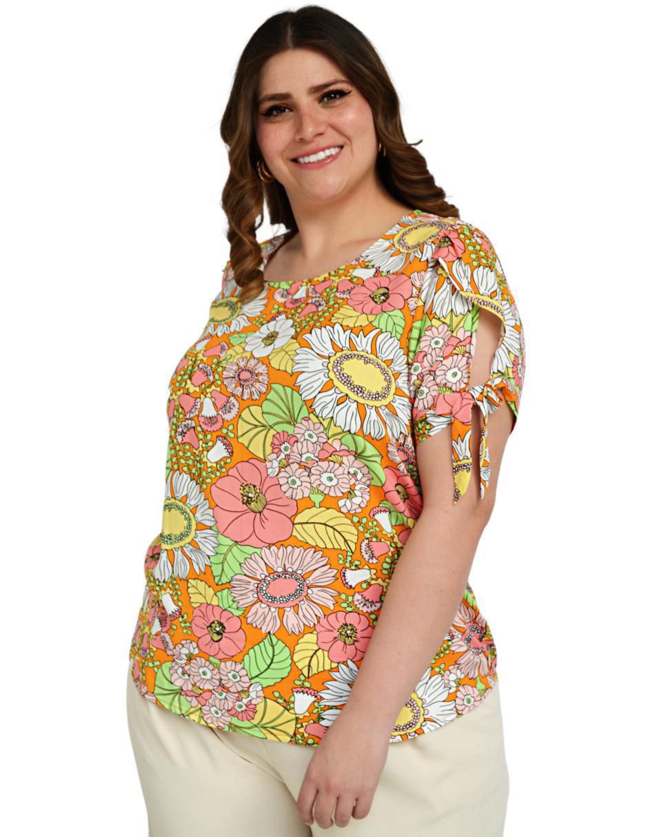Blusa Roman Fashion manga corta para mujer 2