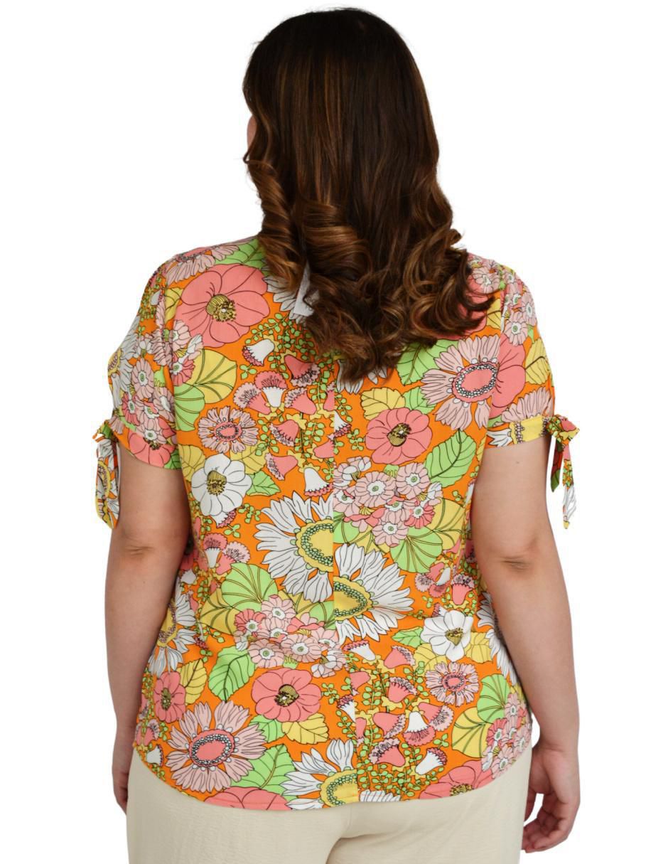 Blusa Roman Fashion manga corta para mujer 3