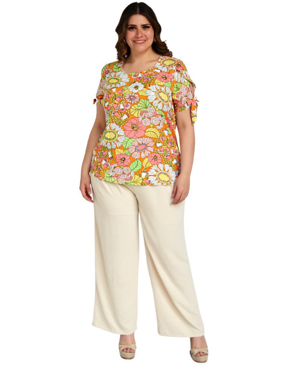 Blusa Roman Fashion manga corta para mujer 5