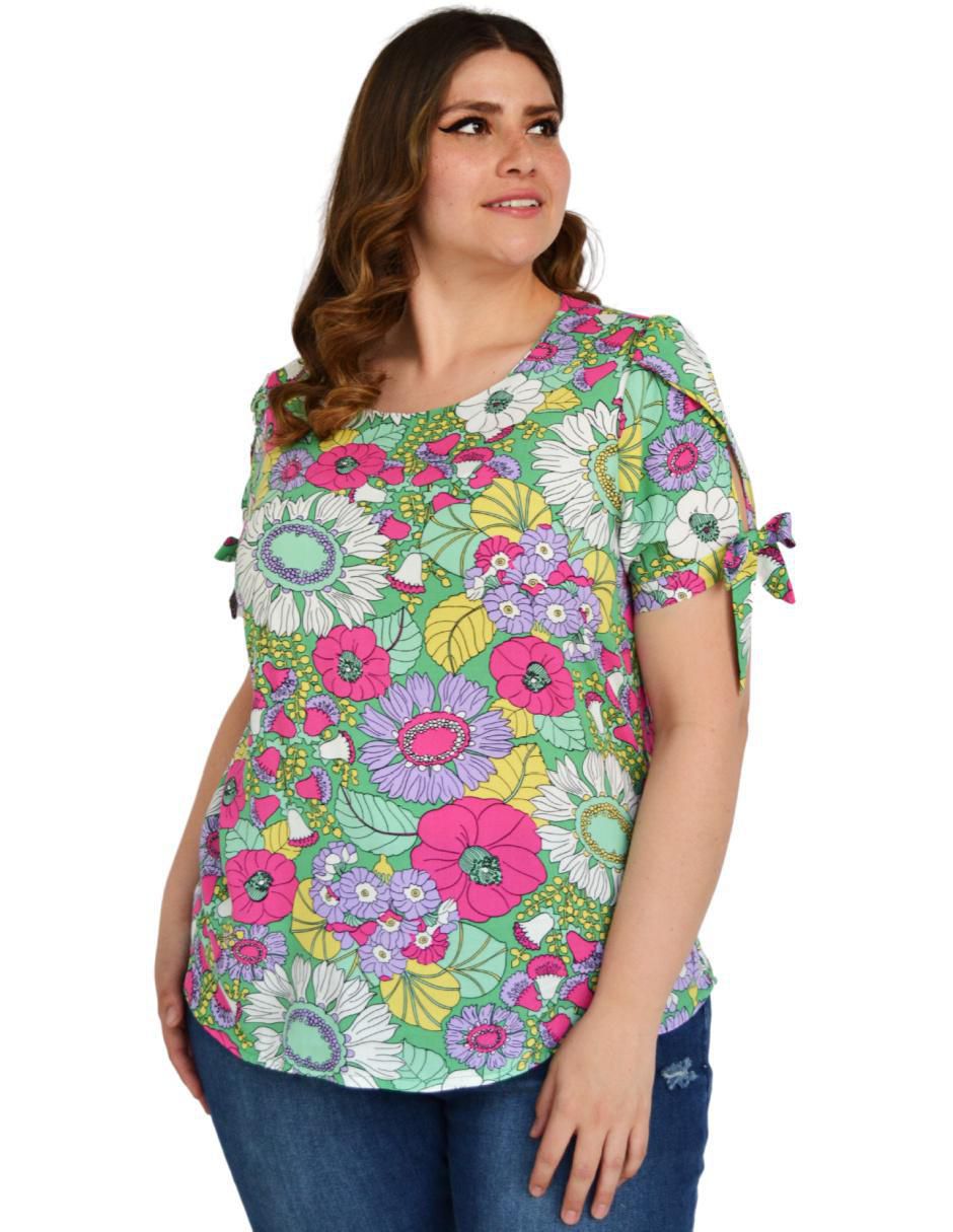 Blusa manga corta para mujer