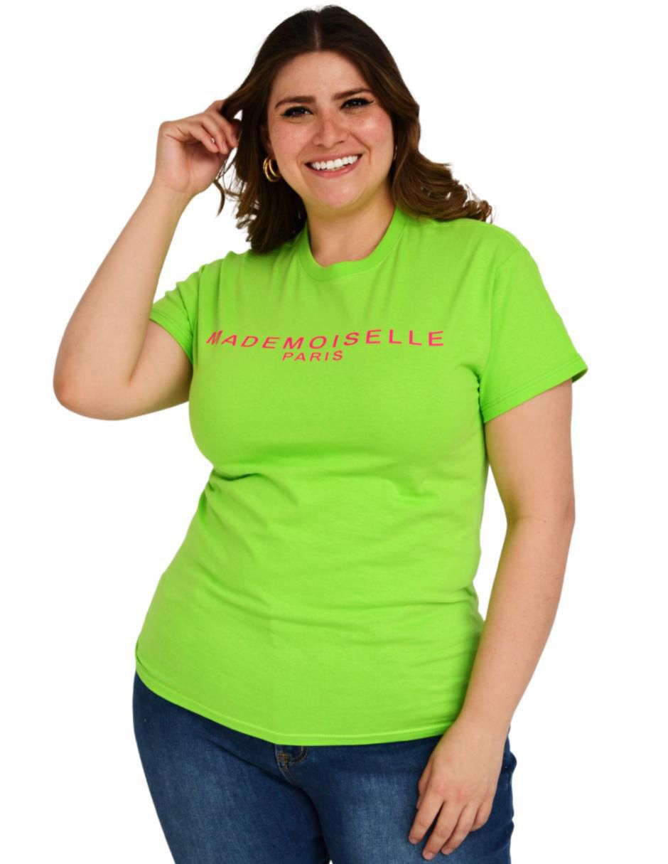 Playera manga corta cuello redondo para mujer 2