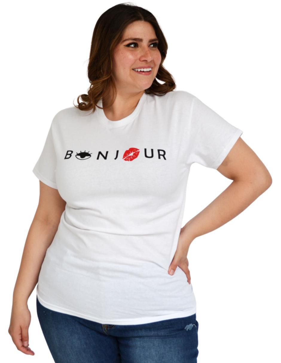 Playera manga corta cuello redondo para mujer 3