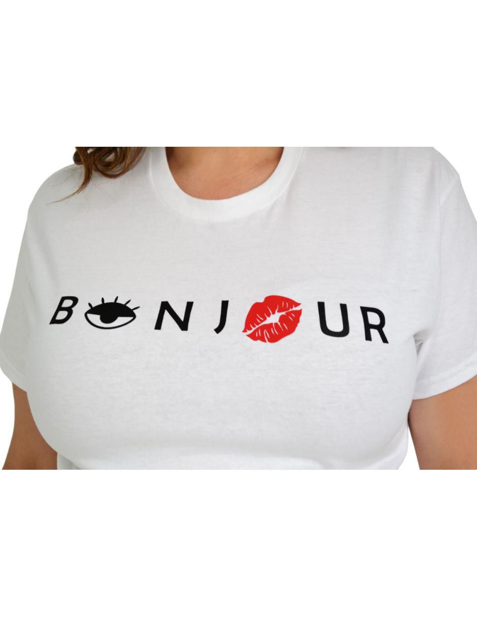 Playera manga corta cuello redondo para mujer 5