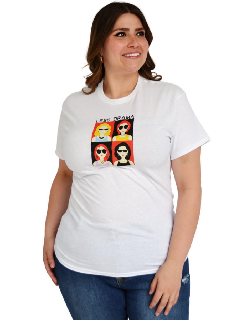 Playera manga corta cuello redondo para mujer 2