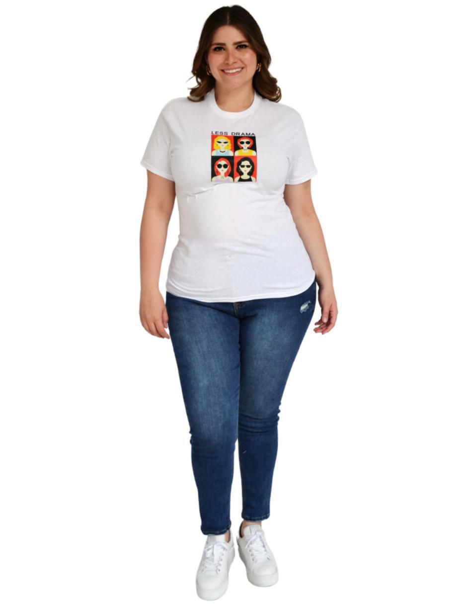 Playera manga corta cuello redondo para mujer 5