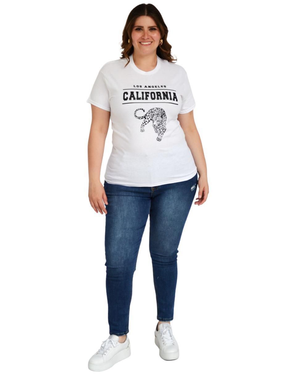 Playera manga corta cuello redondo para mujer 4