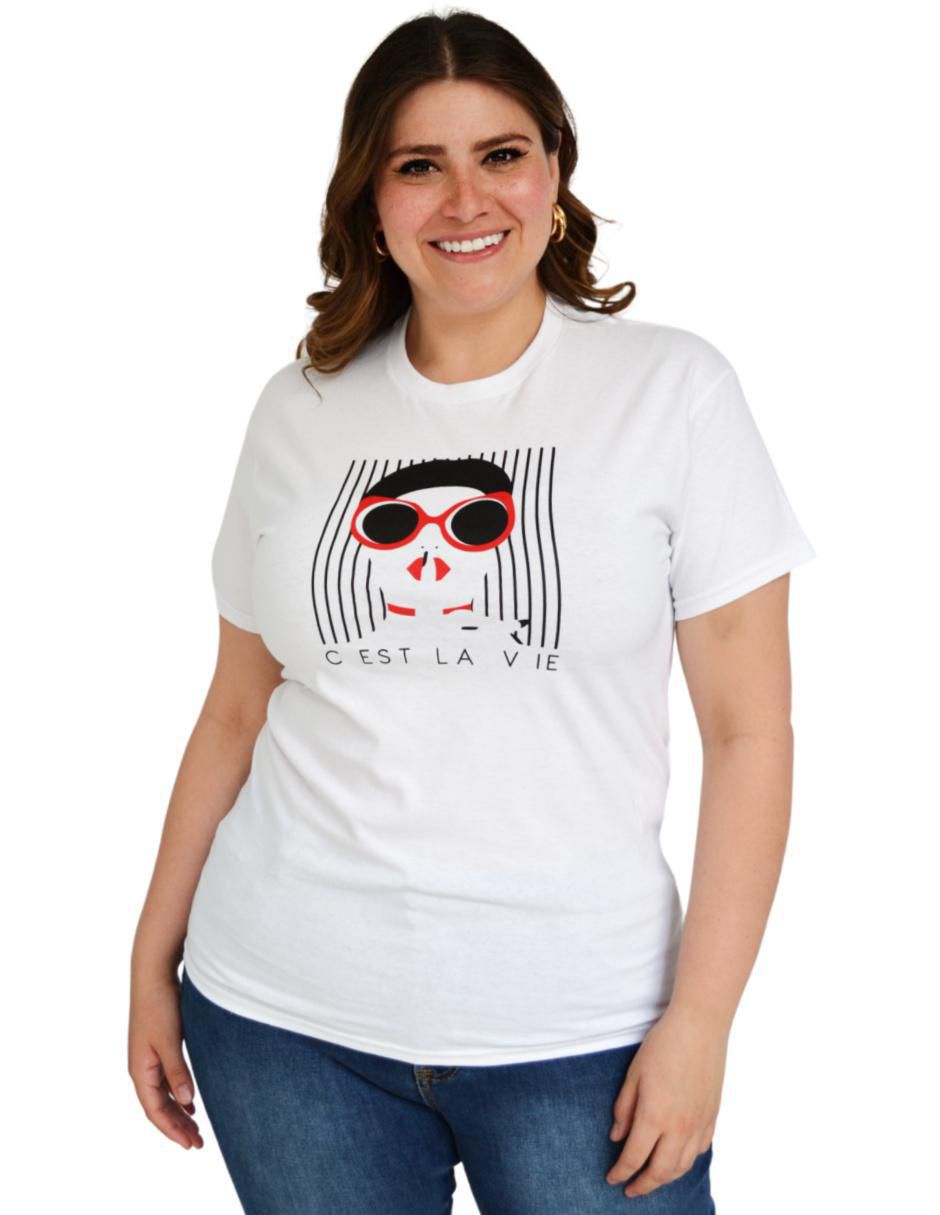 Playera manga corta cuello redondo para mujer 2