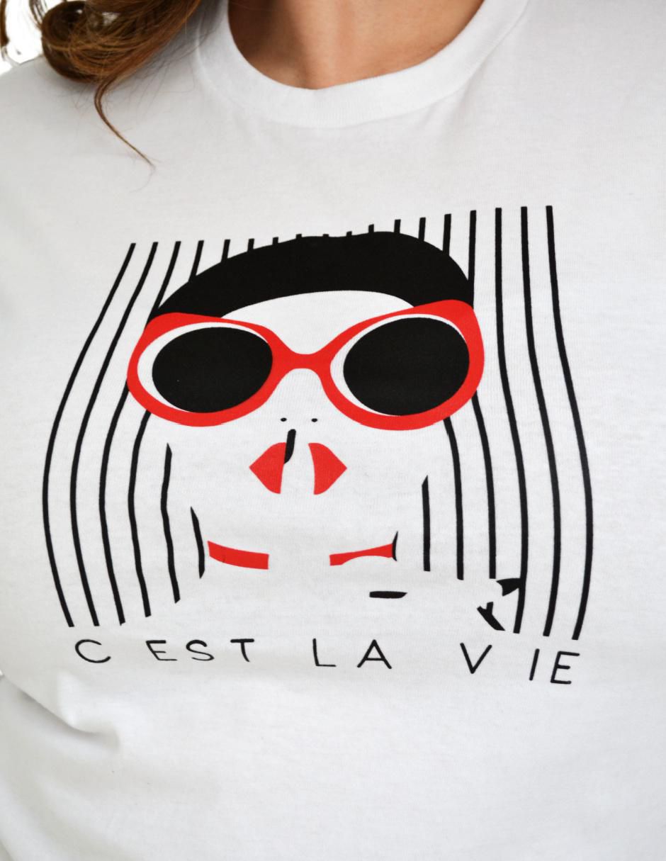 Playera manga corta cuello redondo para mujer 4