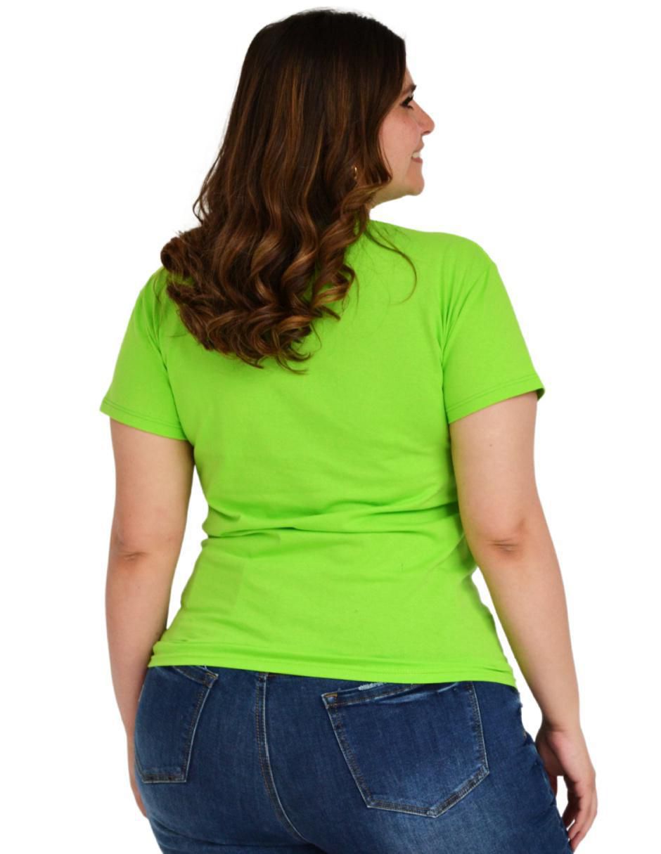 Playera manga corta cuello redondo para mujer 3